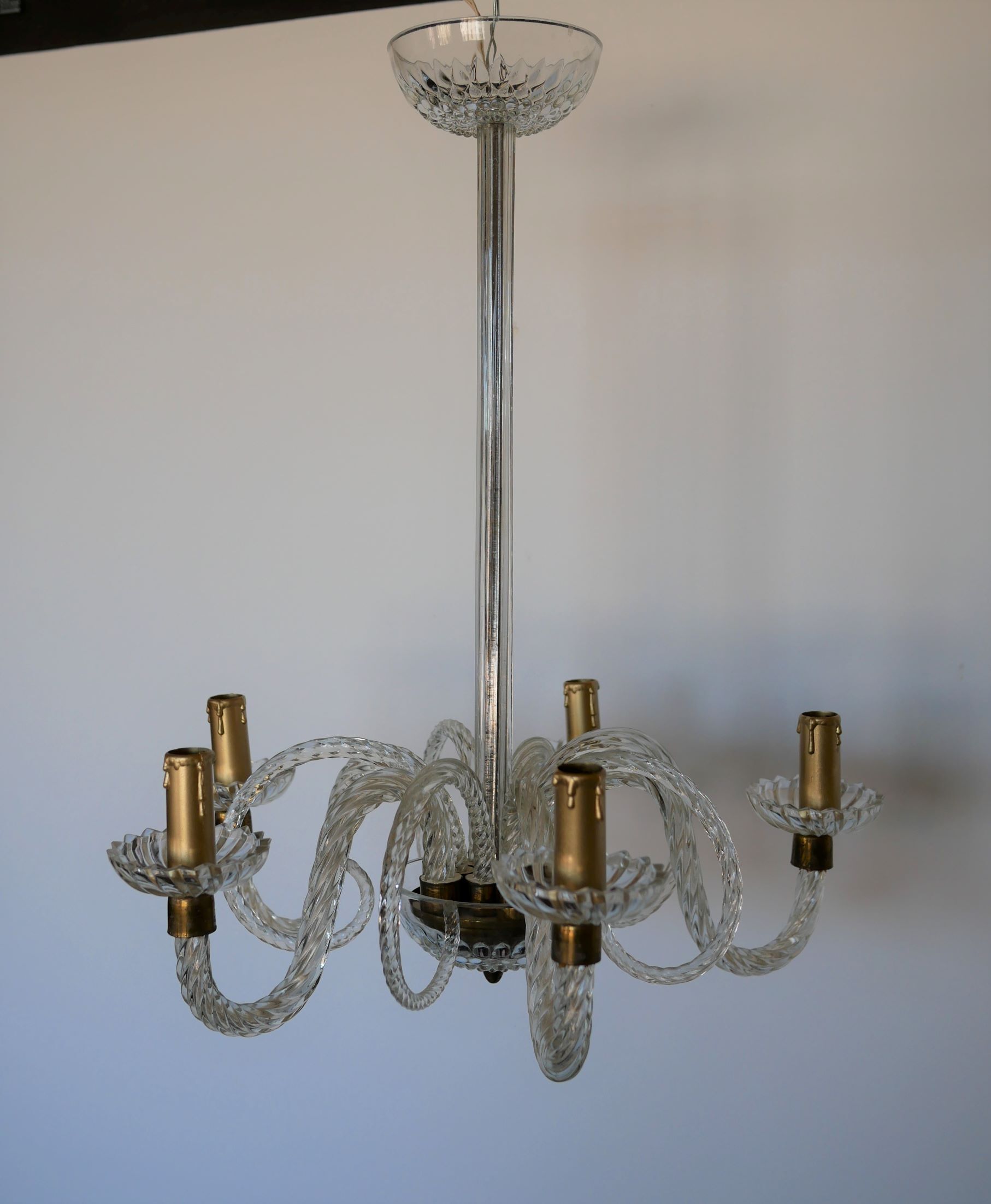 Vintage glass chandelier