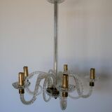 Vintage glass chandelier