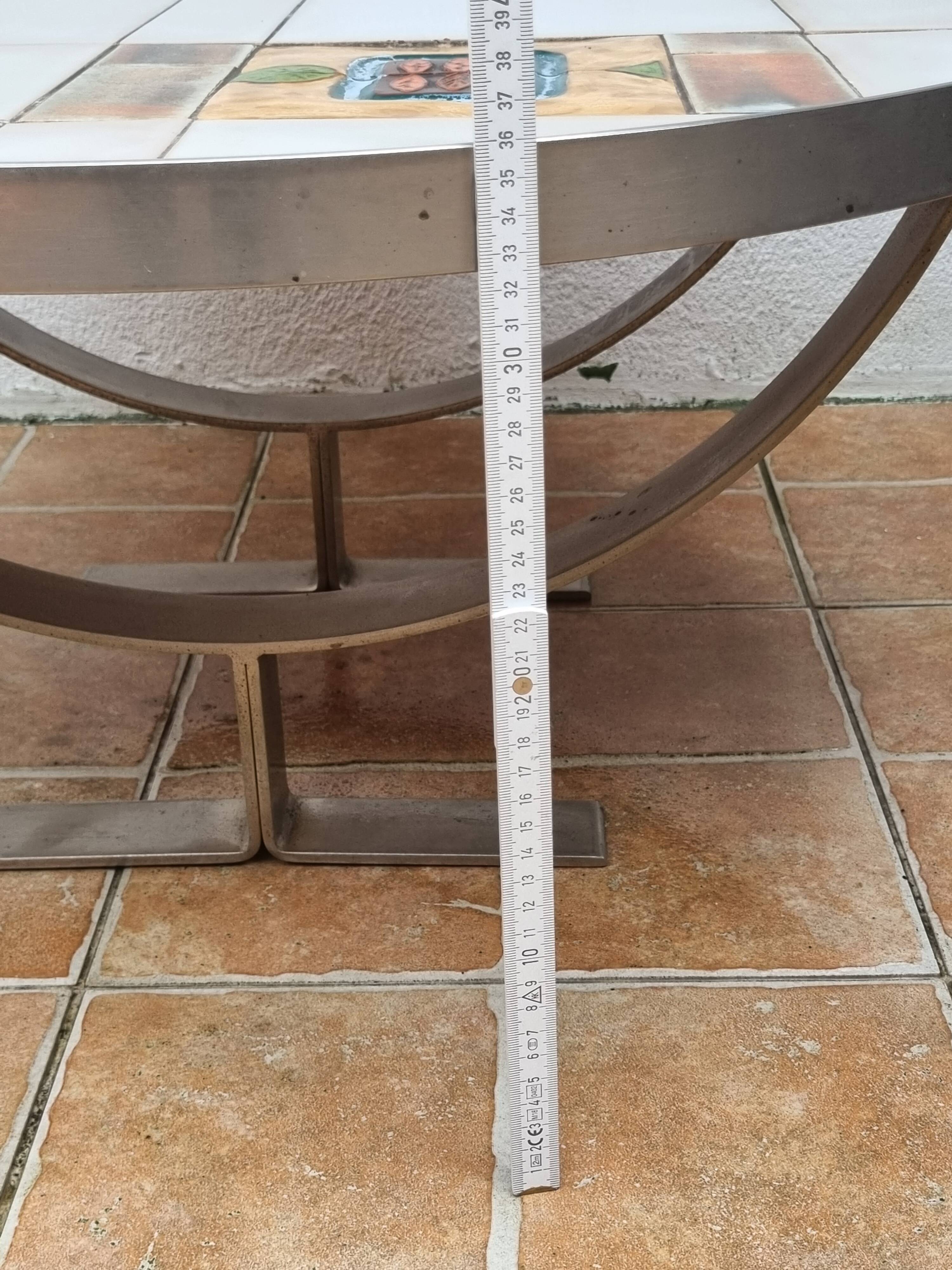 Jean Gregorieff Roche Bobois coffee table from the 70s, ceramic, 77 cm