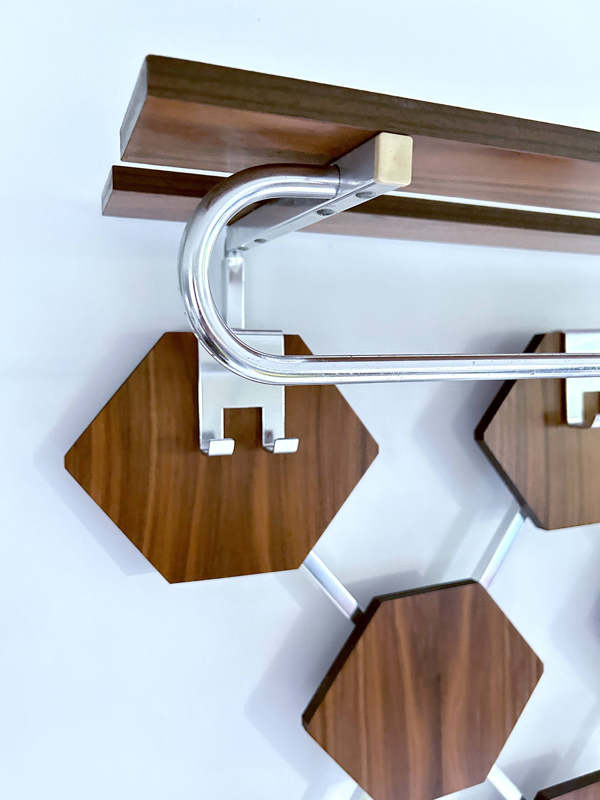 Large Scandinavian Wall Coat Rack , Wood
