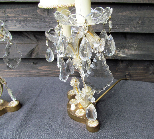 Paire de lampes de chevet Louis XIV d'époque française style Marie-Thérèse