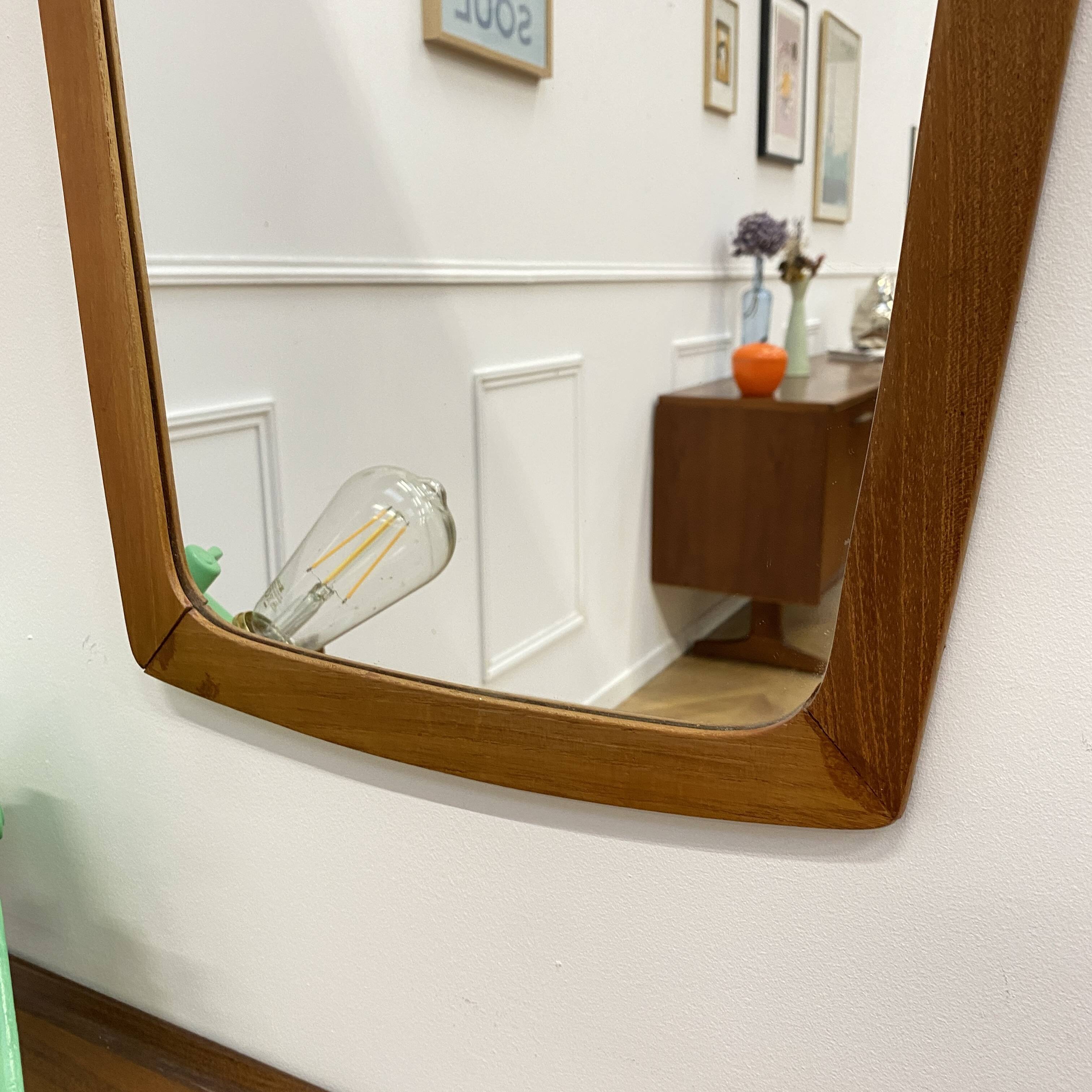 Danish teak mirror