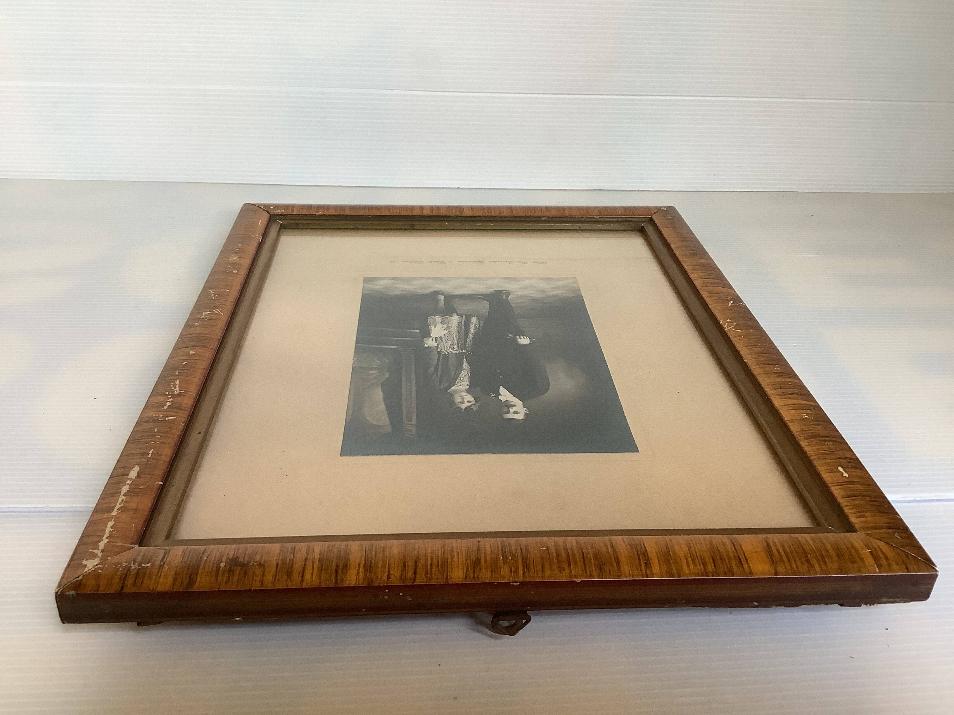 Old photograph of a married couple.