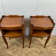Pair of cherry wood bedside tables with 1 drawer Louis XV style