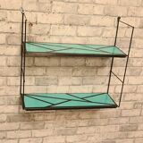 Floor style string turquoise blue geometric pattern 49x48x17