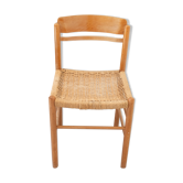 Chaise design épuré assise tressée