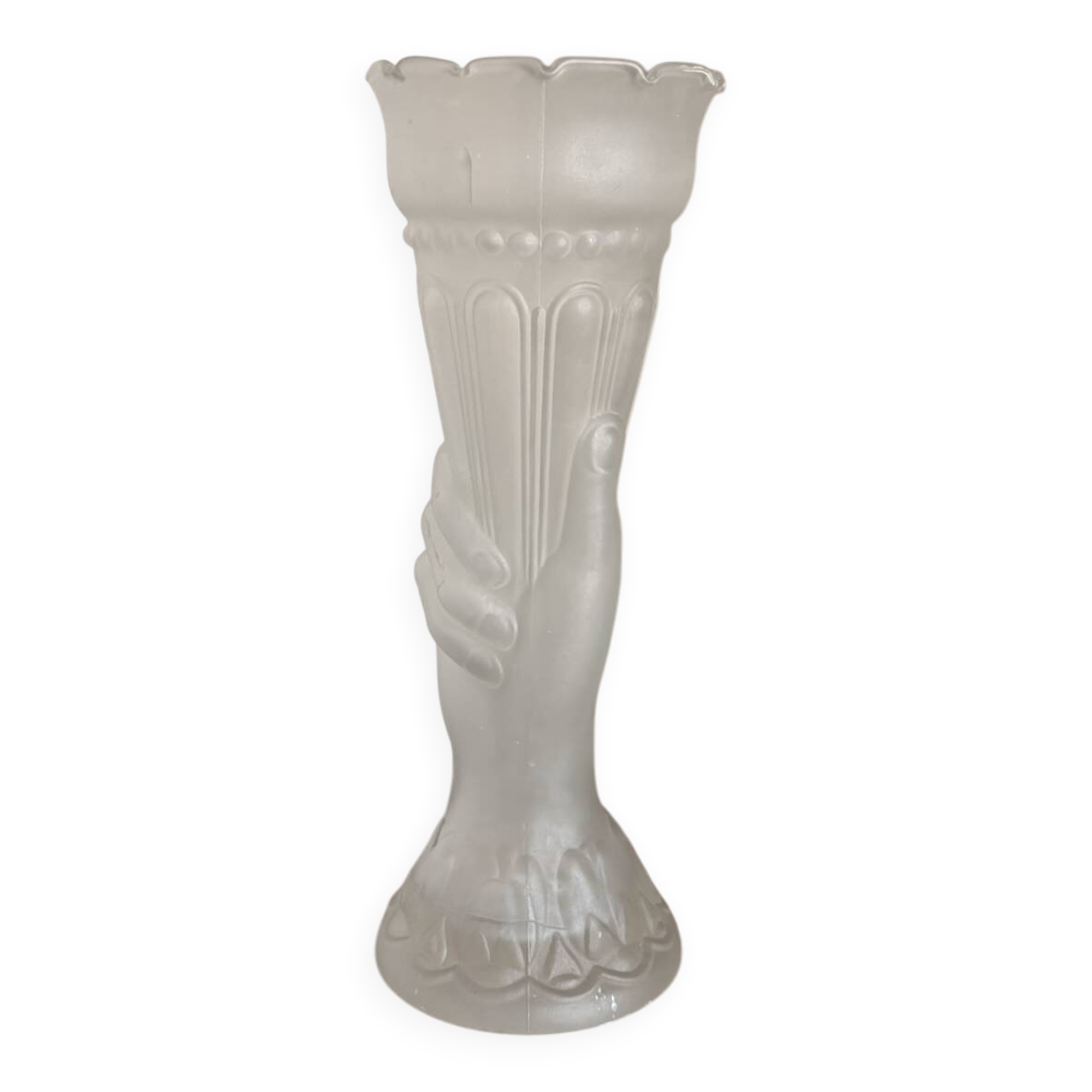 Vintage Art Deco Hand Blown LEGRAS Glass Vase