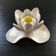 White water lily candle holder