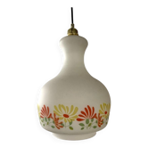 Vintage white opaline pendant light, electrified as new