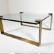 Table basse en verre et laiton Ronald Schmitt, 1970
