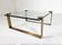 Table basse en verre et laiton Ronald Schmitt, 1970
