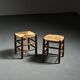 Pair of Bauche stools by Charlotte Perriand, Maison Sentou, circa 1950