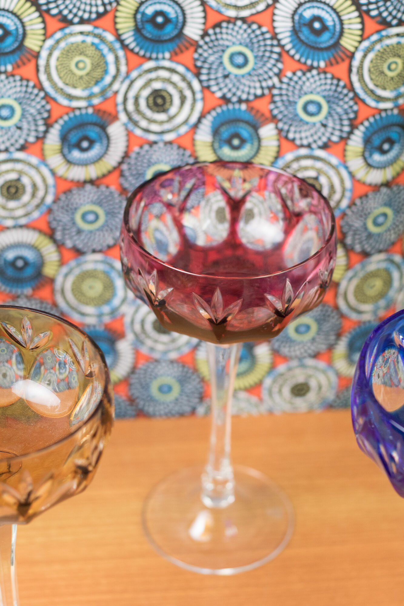 Lot of 5 champagne glasses Martini WMF crystal cabinet