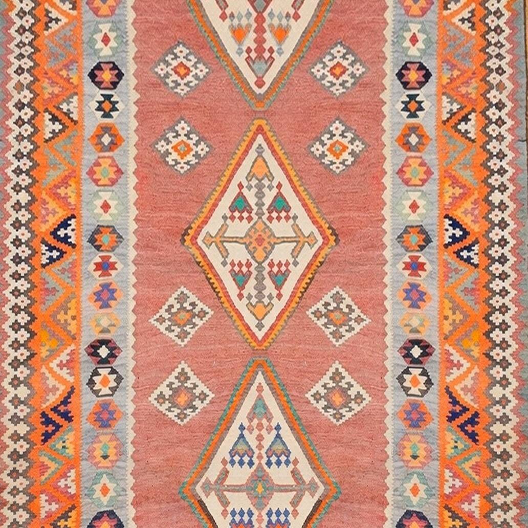 Oriental kilim rug Shiraz Gashgai antique: 1.50 x 3.50 metres