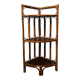 Étagère d'angle vintage en bambou et rotin années 1960/70