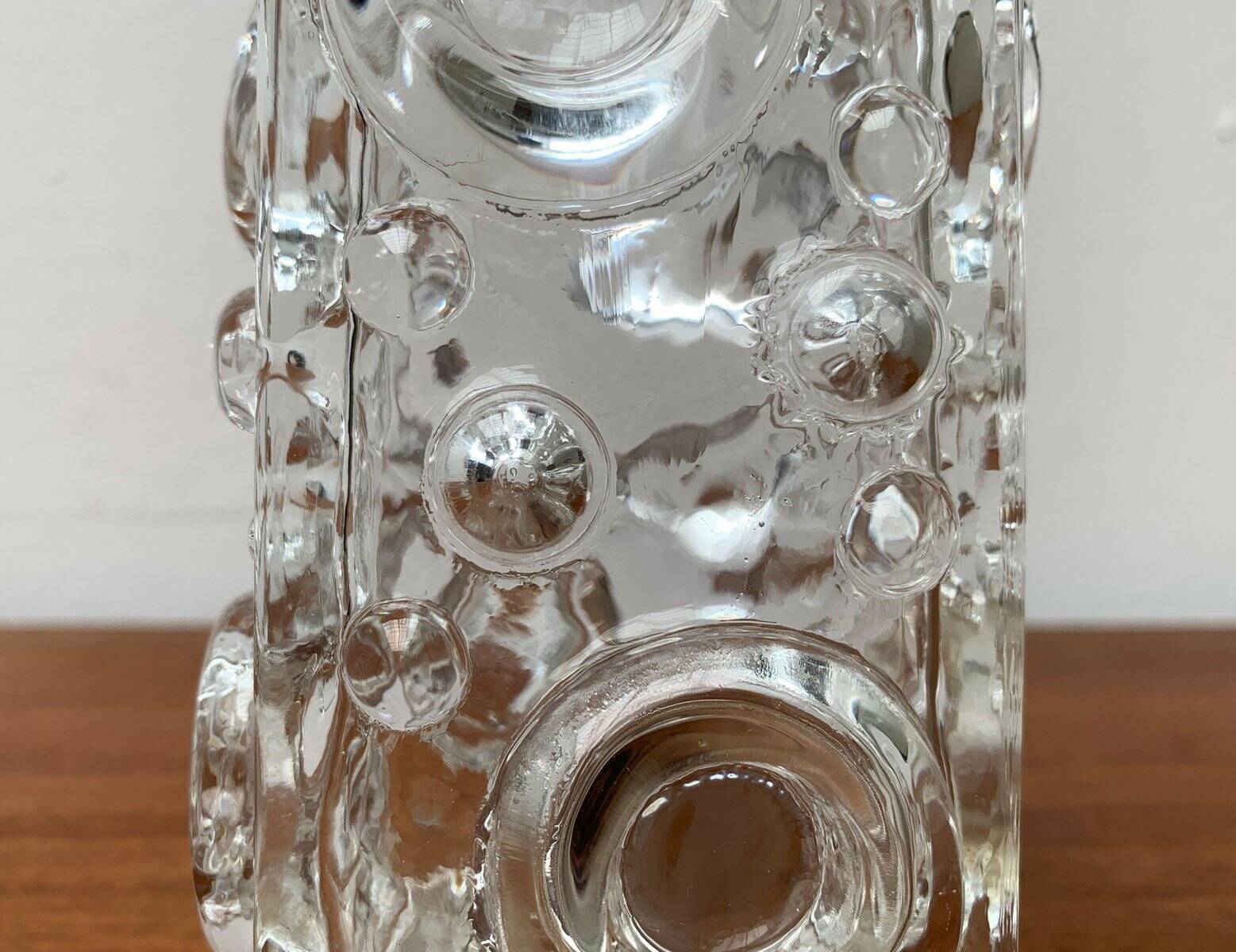 Brutalist Bubble Glass Vase by Josef Schott for Smalandshyttan, Mid-Century Swedish, 1960s