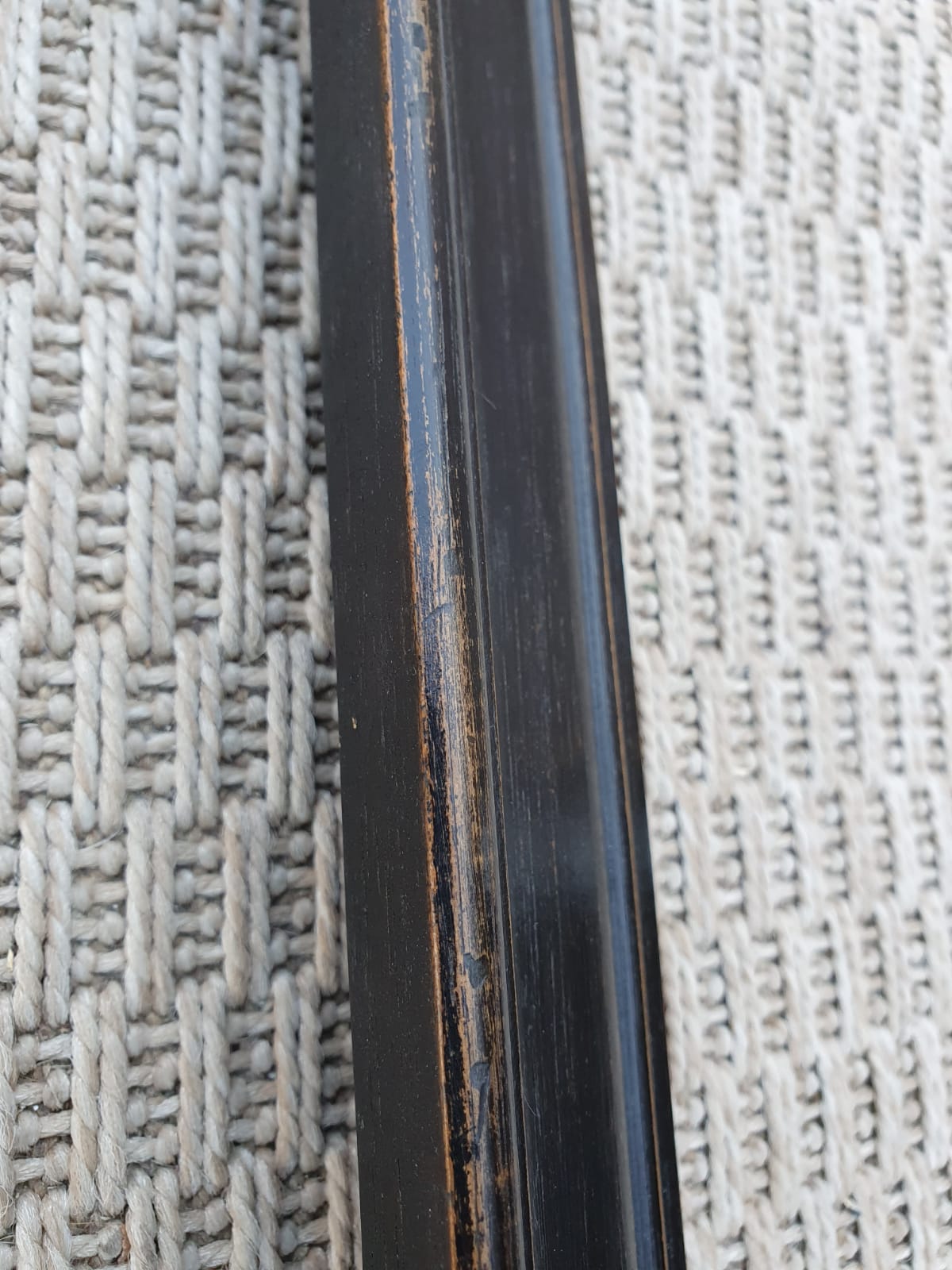 Old black patinated frame