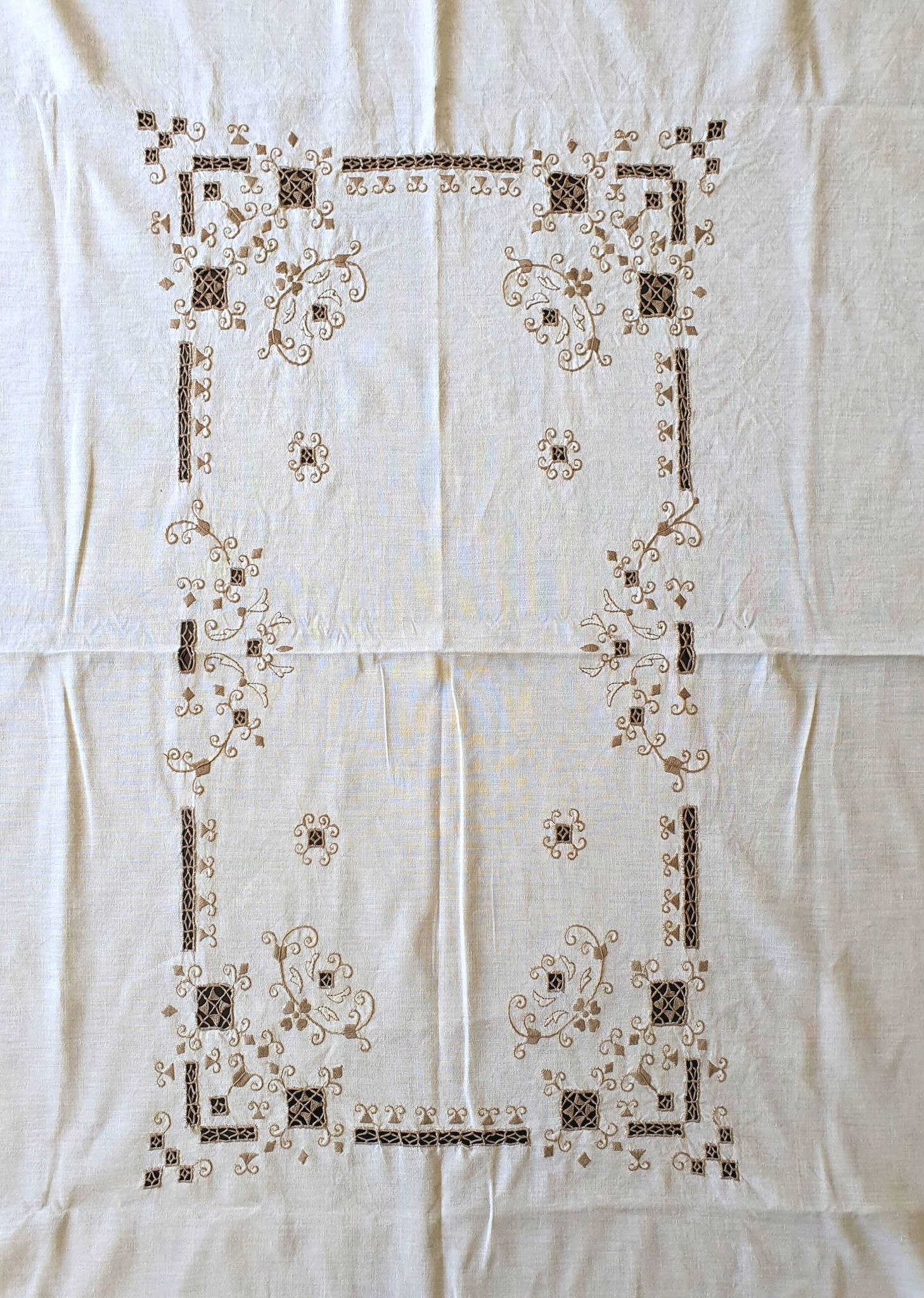 Hand-stitched antique nape and towels