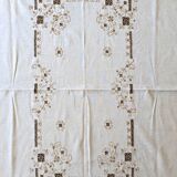 Nappe et serviettes anciennes cousues main