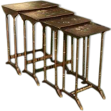 Pull out tables in vernis martin - 19th