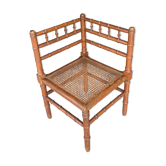 Chaise d’angle avec cannage dit coin de feu