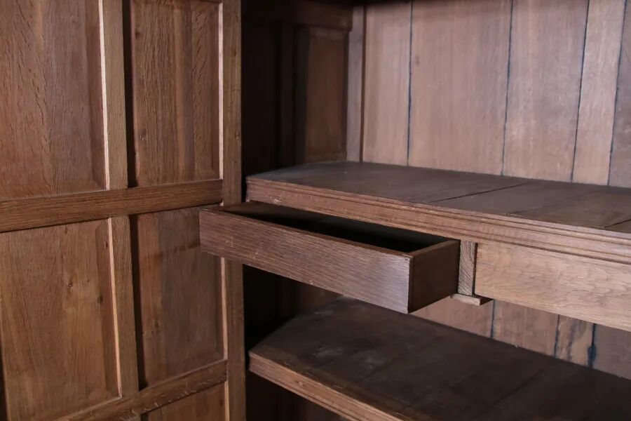 Armoire à panneaux en chêne antique du XIXe siècle