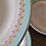 Lunéville Pierrefonds deep plates, gilding and golden foliage