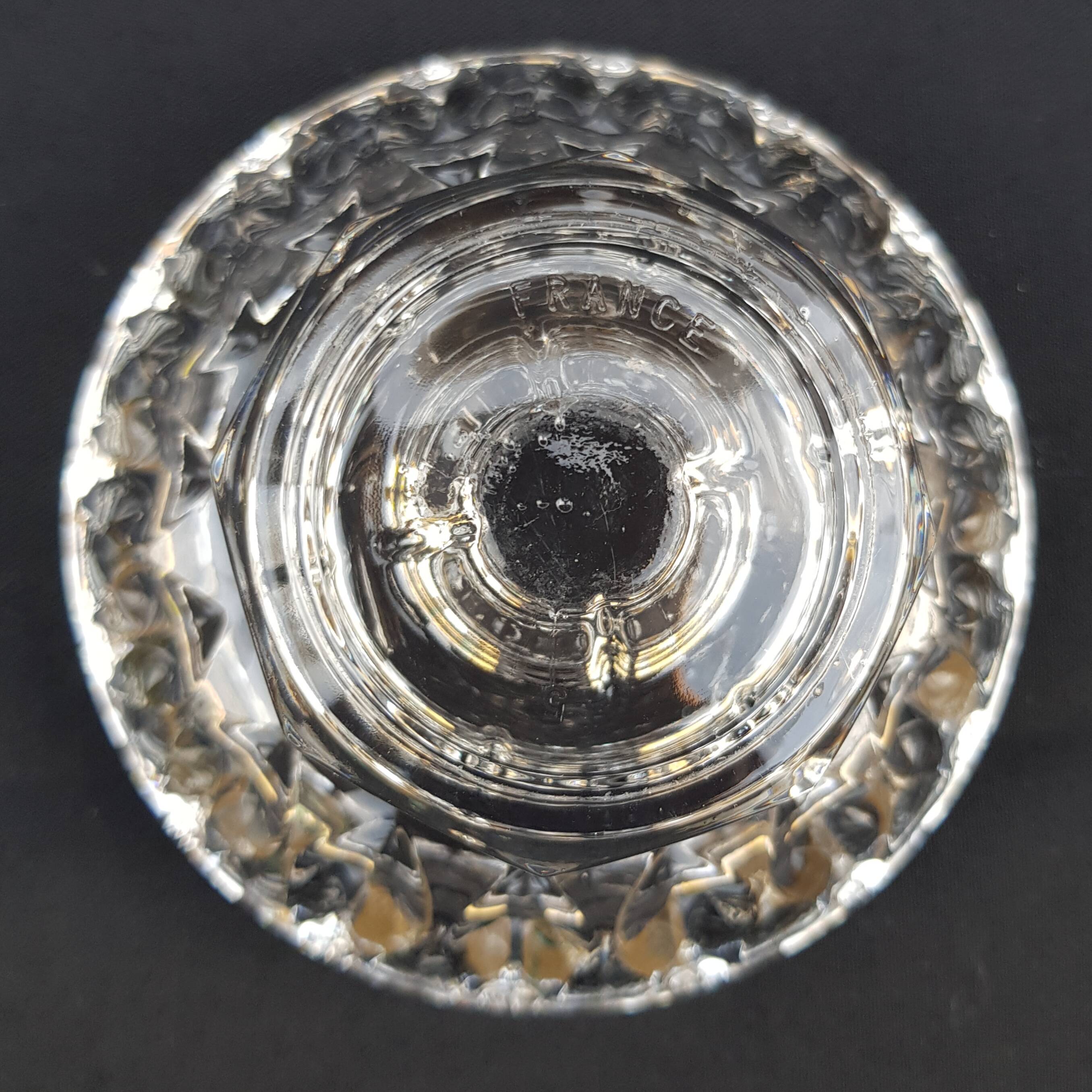 Old glass candle holder