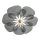 Suspension florale lin et rotin