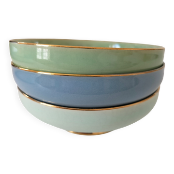 Trois coupelles vintage pastel