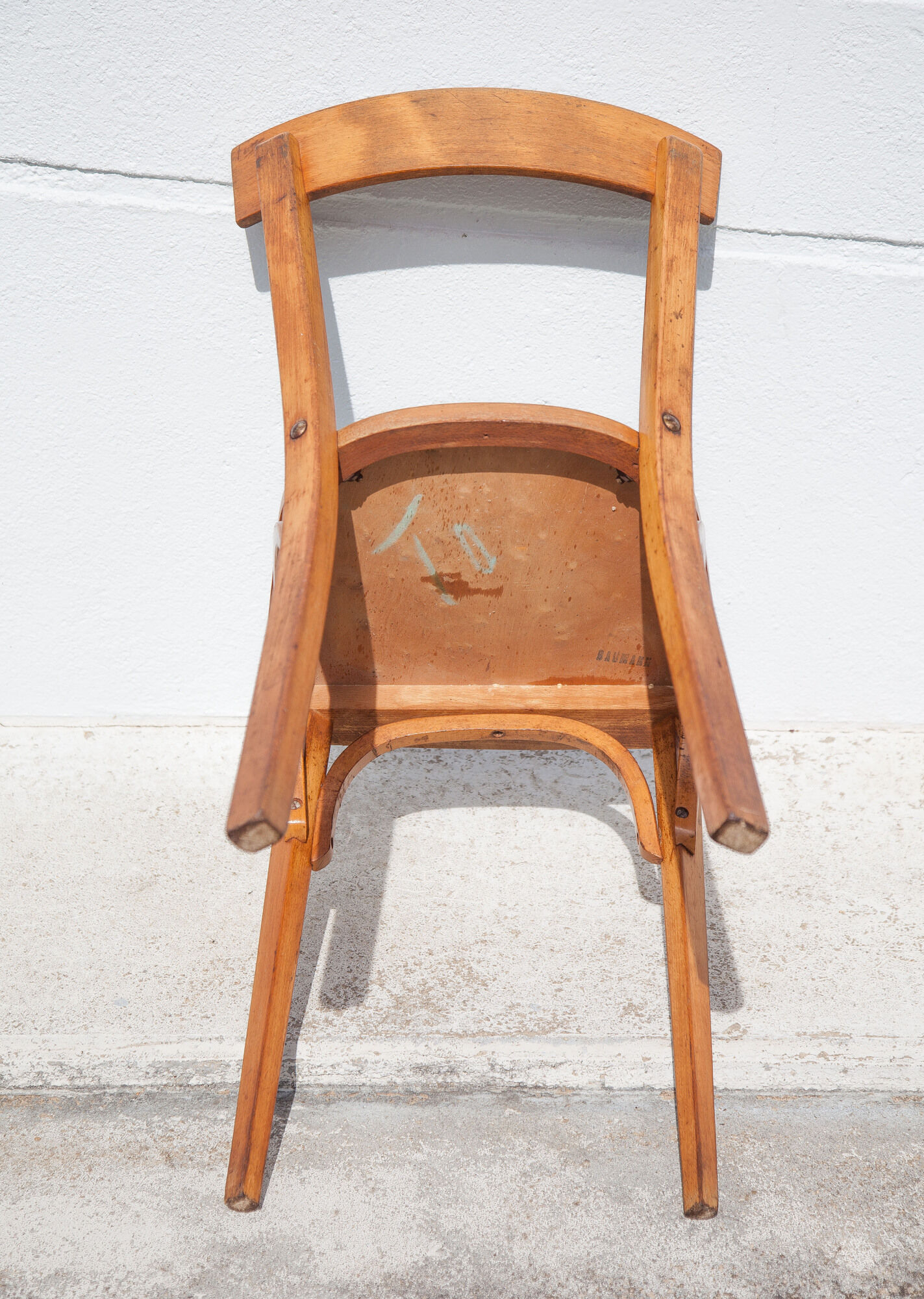 Set of 3 baumann stamped bistro chairs