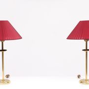 Lampes de table vintage en laiton, années 1970