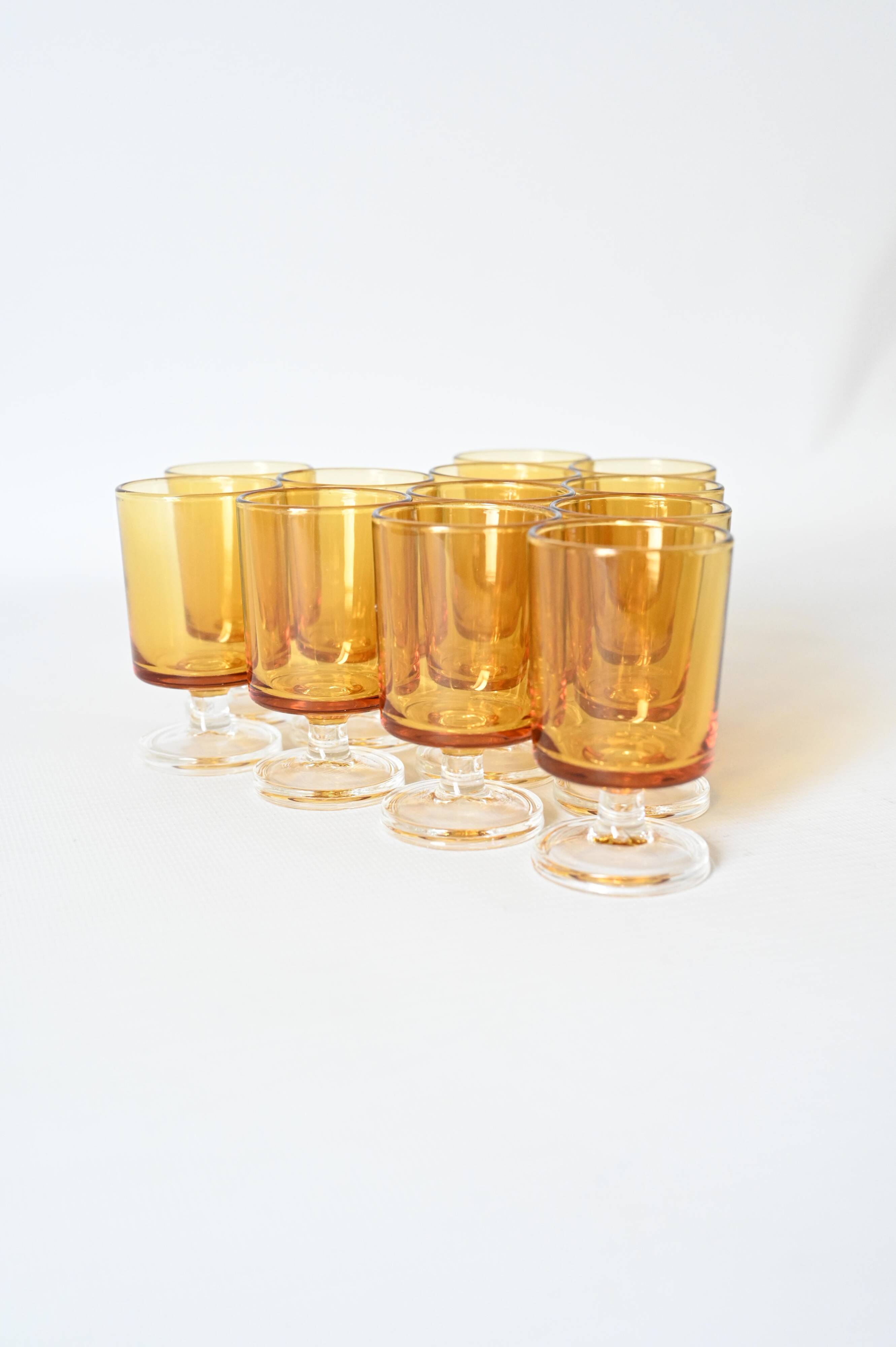12 Cristal d'Arques Luminarc Suede amber glasses/verrines