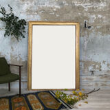 Golden rectangular mirror - 171x127cm
