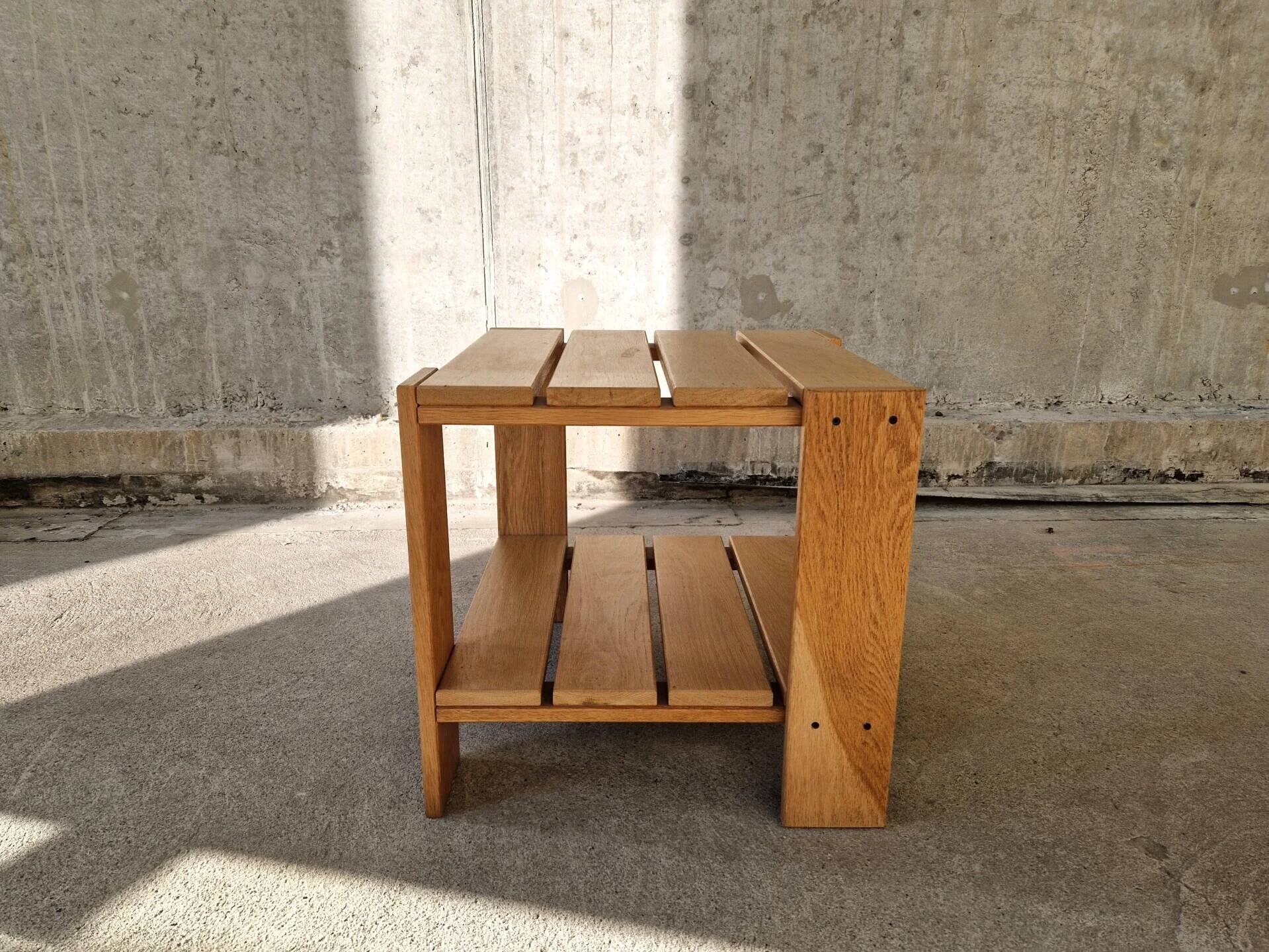 Vintage crate table, 1990s oak