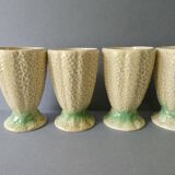 6 mazagrans in barbotine, melon, 70s