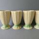 6 mazagrans in barbotine, melon, 70s