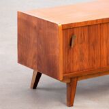 Vintage scandinavian sideboard feet compass walnut 1960