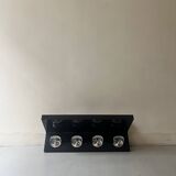 Large black magazine rack by Giotto Stoppino for Kartell, Italy 1970.