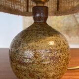 Lamp stoneware pyrite lampshade wool La Borne
