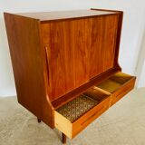 Vintage Danish mid-century teak bar cabinet 1960