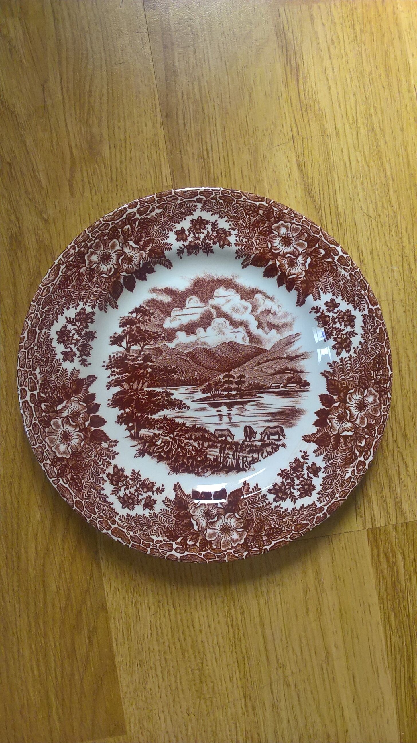 Six assiettes à dessert en porcelaine ironstone anglaise