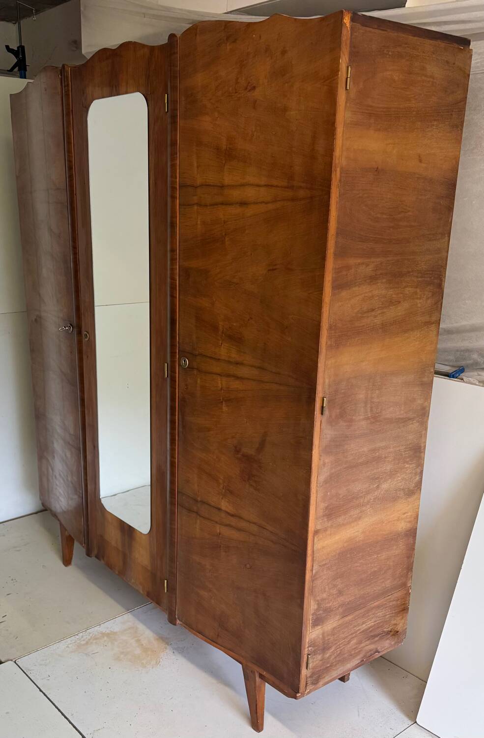 Vintage wardrobe with compass feet