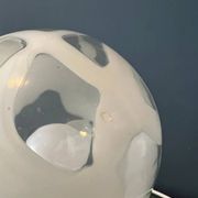 Mid-Century chrome desk lamp with glass shade