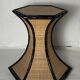 Table d'appoint en rotin et bambou de style Régence en palmier côtier, France, années 1970