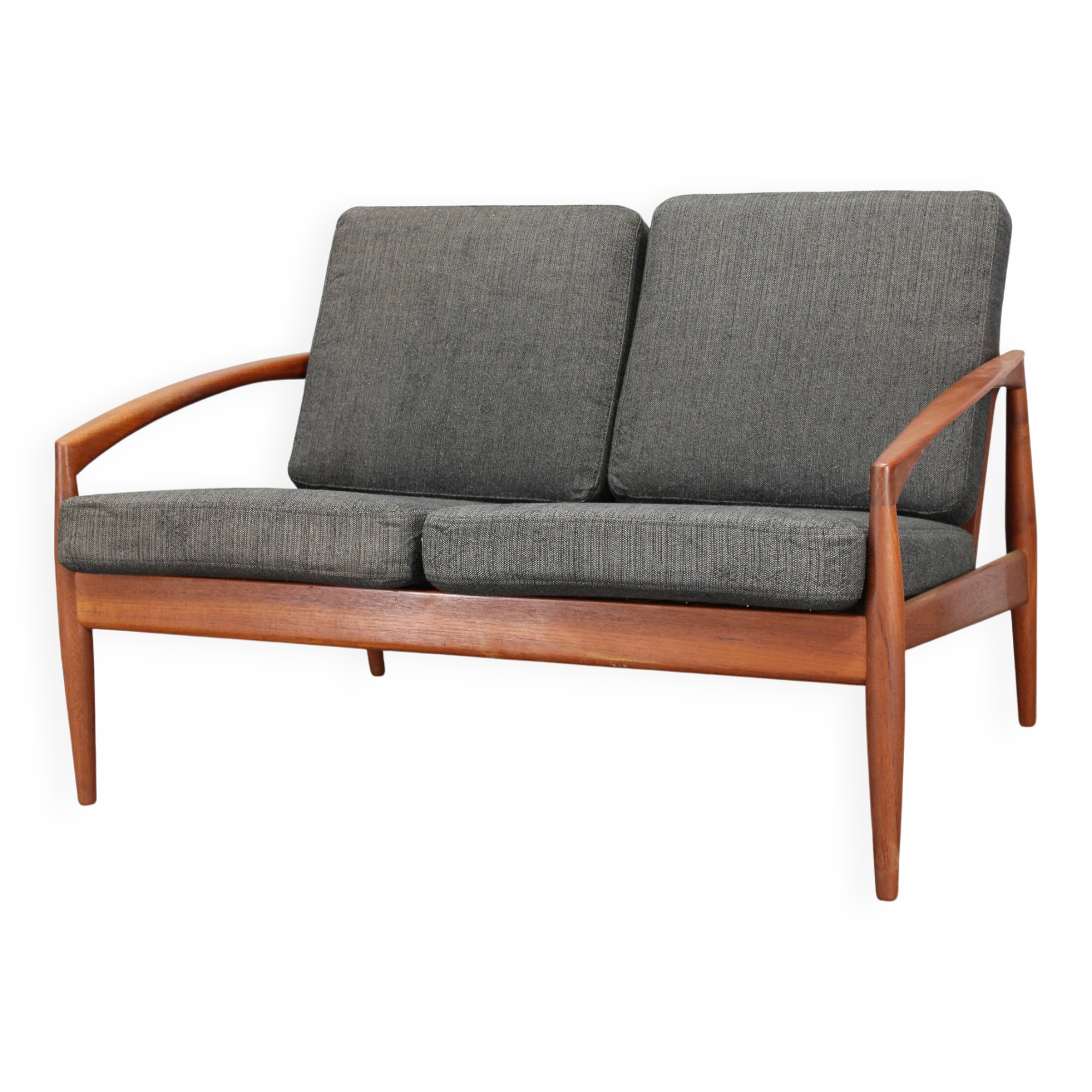 Canapé 2 places en teck Paper Knife de Kai Kristiansen des années 1960, Danemark
