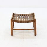 1960 Rare Oak Stool, Czechoslovakia