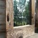 Reclaimed wood mirror 44x150