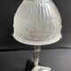 Art Deco table lamp – Chromed metal and molded pressed glass – Attributed to Création Tief