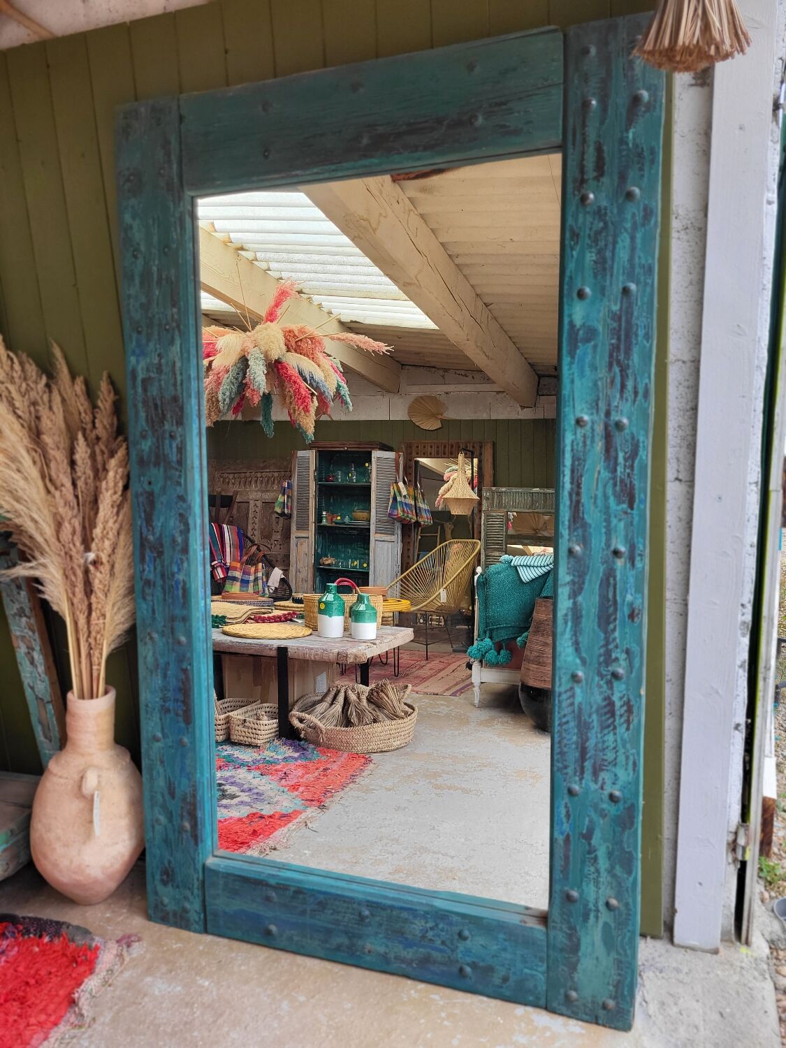 Wooden mirror 114x190cm